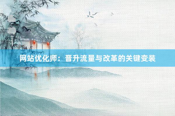 网站优化师：晋升流量与改革的关键变装