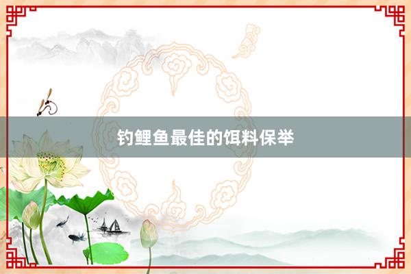 钓鲤鱼最佳的饵料保举